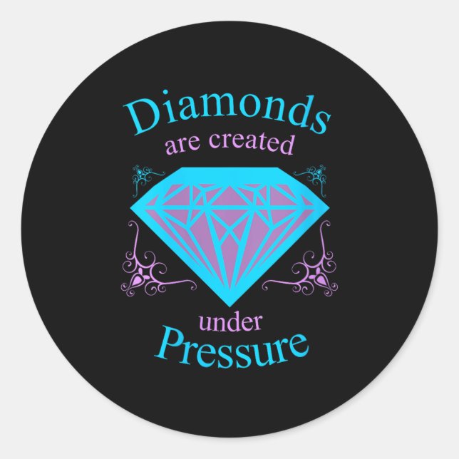 Adesivo Womens Diamonds Are D Under Pressure - Motivationa (Frente)