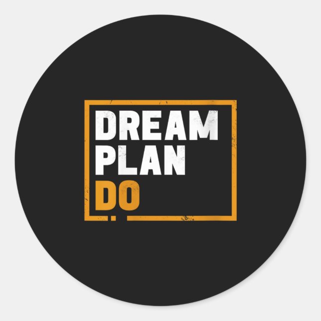 Adesivo Womens Dream Plan Do - Insrational Quote Motivatio (Frente)