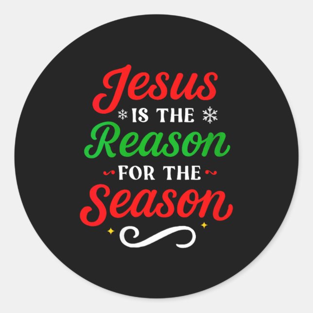 Adesivo Womens Jesus Is The Reason For The Season Christia (Frente)