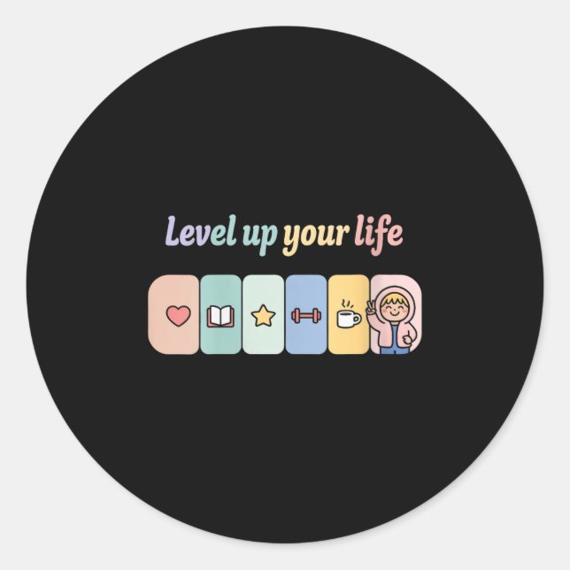 Adesivo Womens Level Up Your Life Progress Bar Gamer Motiv (Frente)
