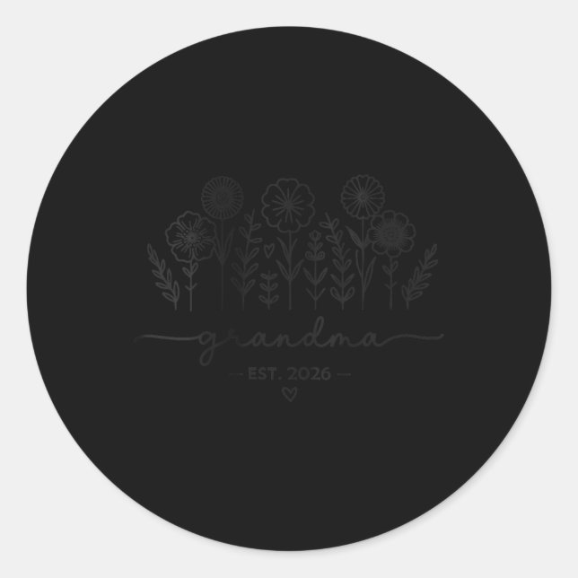 Adesivo Womens Promoted To Grandma 2026 New Grandma Est 20 (Frente)