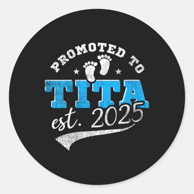 Adesivo Womens Promoted To Tita 2025 New Filino Aunt Vinta (Frente)