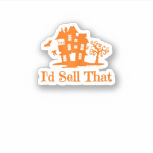 Adesivo Womens Realtor Halloween Eu Venderia Esse Imobiliá