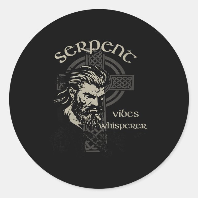 Adesivo Womens Serpent Vibes Whisperer Nordic Mystic Beard (Frente)
