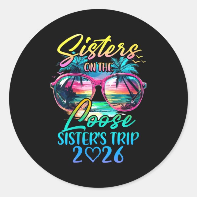 Adesivo Womens Sisters On The Loose Sisters Trip 2026 Funn (Frente)