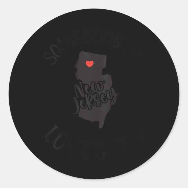 Adesivo Womens Somebody In New Jersey Loves Me V-neck  (Frente)