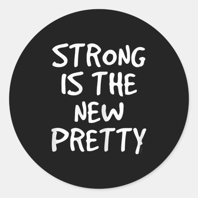 Adesivo Womens Strong Is The New Pretty Shirt - Gym Motiva (Frente)