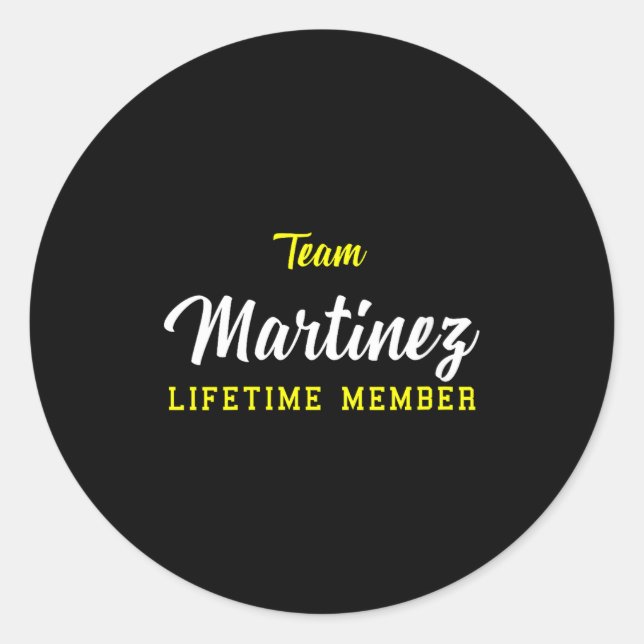 Adesivo Womens Team Martinez Lifetime Member Surname Birth (Frente)