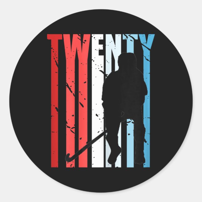 Adesivo Womens Womens Field Hockey 48th Birthday Player Te (Frente)