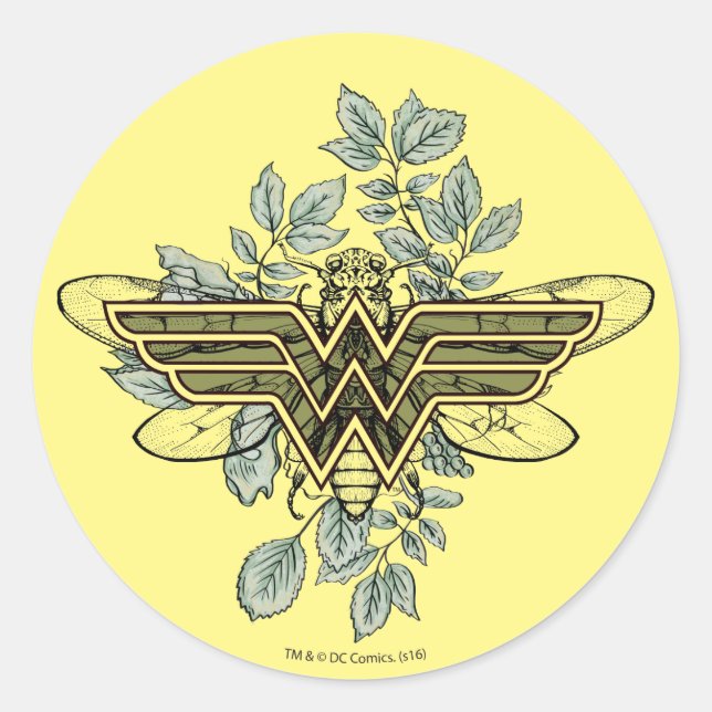 Adesivo Wonder Woman Queen Bee Logo (Frente)