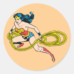 Adesivo Wonder Woman Swinging Lasso Left