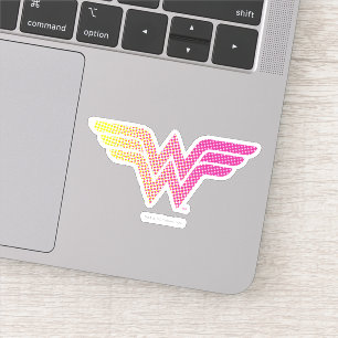 Adesivo Wonder Woman Yellow-Pink Halftone Gradient Logo