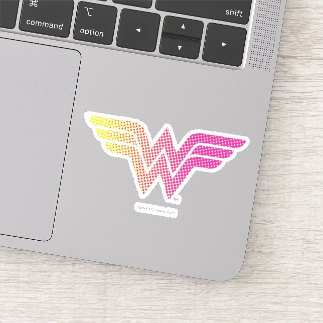 Adesivo Wonder Woman Yellow-Pink Halftone Gradient Logo (Detalhe)