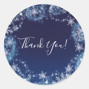 Adesivo Wonderland Blue & White Snowflakes Favor