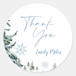 Adesivo Wonderland de inverno Obrigado