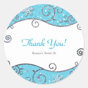 Adesivo Wonderland Silver Swirls Brilhante Azul