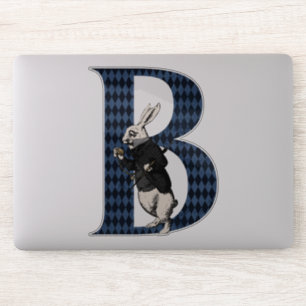 Adesivo Wonderland White Rabbit - Letra B Sticker