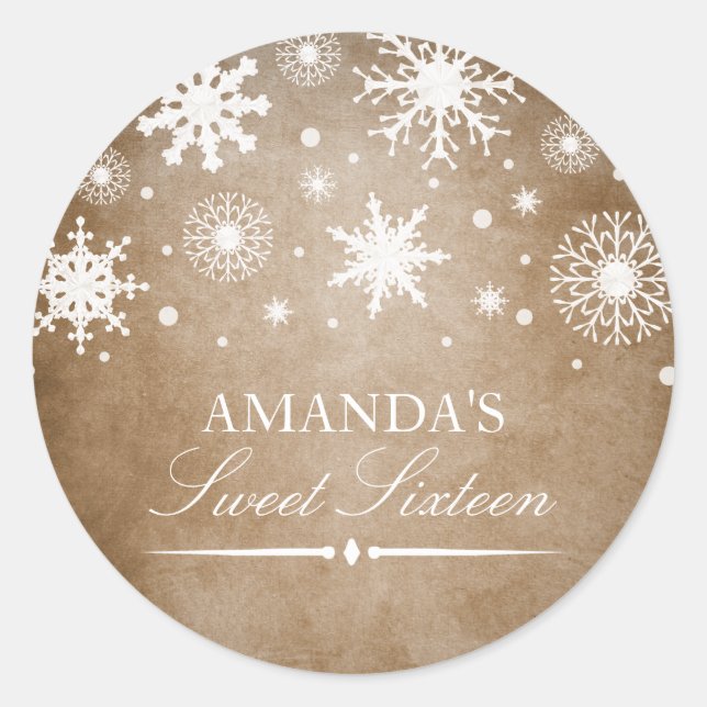 Adesivo Wonderland Winter Sweet 16 Sticker (Frente)