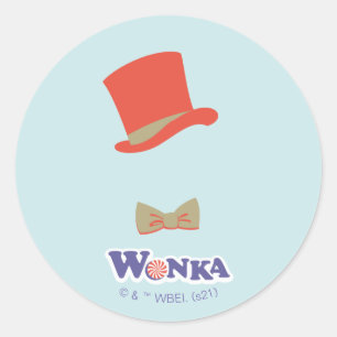 Adesivo Wonka Top Hat e Arco Tie