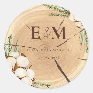 Adesivo Wooden De Casamento Russo Elegante E Chic Obrigado