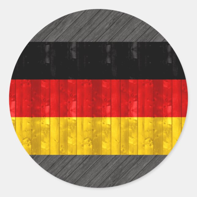 Adesivo Wooden German Flag (Frente)