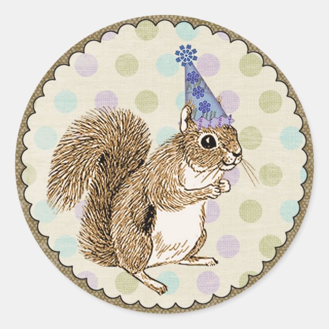 Adesivo Woodland Animal Squirrel Sticker (Frente)