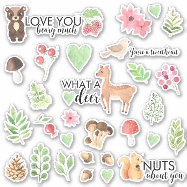 Adesivo Woodland Animal Vinyl Stickers (Frente)
