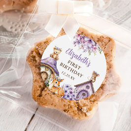 Adesivo Woodland Animals Girl 1st Birthday Party