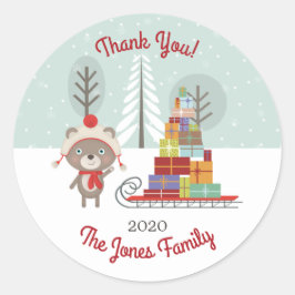 Adesivo Woodland Bear Christmas