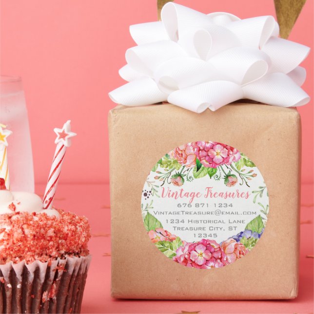 Adesivo Woodland boho Floral Business ou Artesanato Pessoa (Festa)