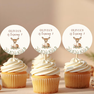 Adesivo Woodland Deer Birthday   Floresta Russa