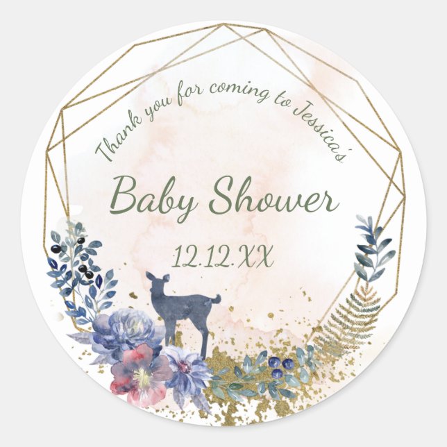 Adesivo Woodland Floral Deer (Frente)