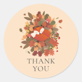 Adesivo Woodland Fox Cub Obrigado