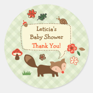 Adesivo Woodland Fox Favor Sticker