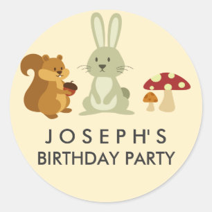 Adesivo Woodland Friends Birthday Sticker