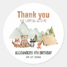 Adesivo Woodland Happy Camper Camper Camper Aniversário Ob