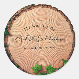Adesivo Woodland Harmony: Casamento Woodslice & Greenery