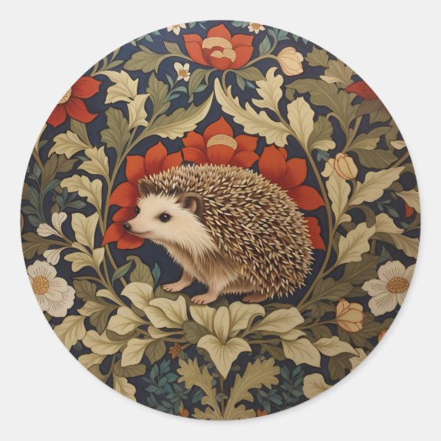 Adesivo Woodland Hedgehog William Morris Inspirou (Frente)