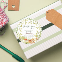 Woodland Mushroom Chá de fraldas Obrigado