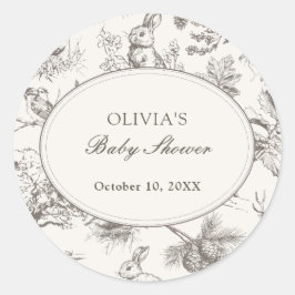 Adesivo Woodland Sketch Allover Print Baby Shower