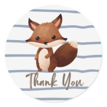 Woodland/Squirrel Obrigado Sticker