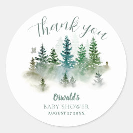 Adesivo Woodland Watercolor Baby Shower
