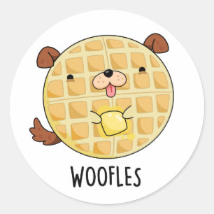 Adesivo Woofles Funny Doggy Waffle Pun