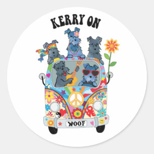 Adesivo Woofstock Kerry Blue Terrier Classk Round Sticker