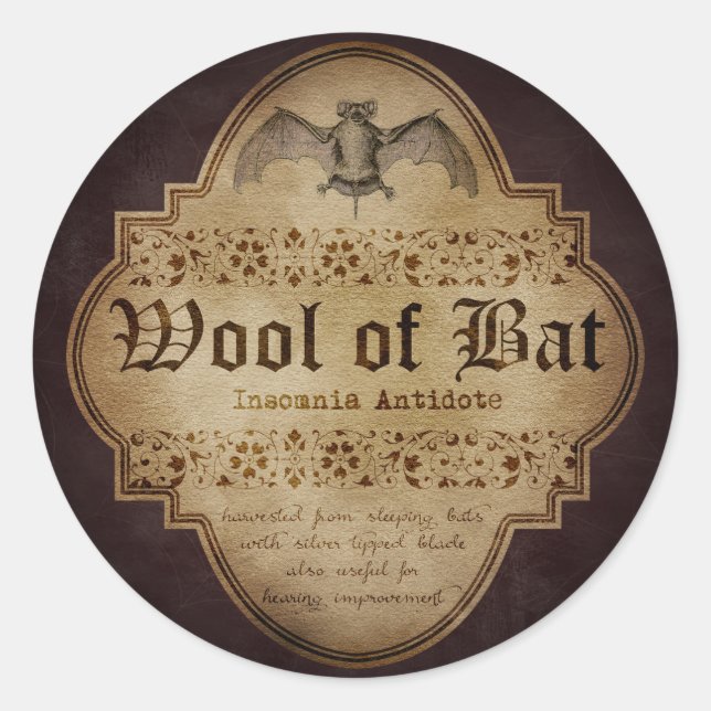 Adesivo Woolf Bat Apothecary (Frente)