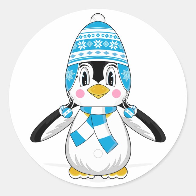 Adesivo Wooly Hat Penguin Sticker (Frente)