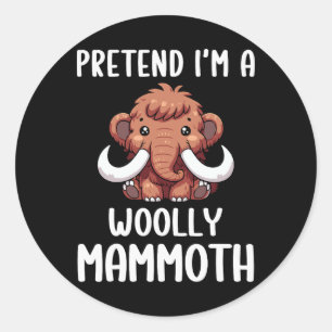 Adesivo Wooly Mammoth Costume Boys Girls Easy Halloween C