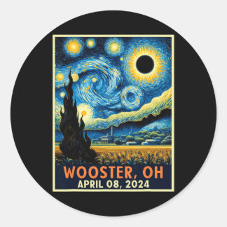 Adesivo Wooster Ohio Total Solar Eclipse 2024 Starry Night