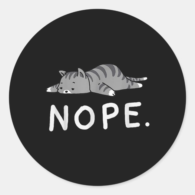 Adesivo Woot Nope Cat (Frente)