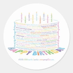 Adesivo Wor(l) Birthday Cake Stickers